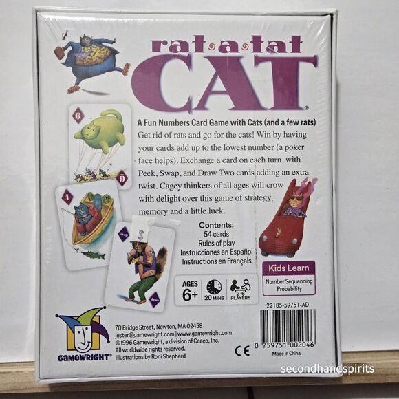 Gamewright Rat-A-Tat-Cat Card Game - New Sealed - Fun for All Ages - Picture 2 of 2